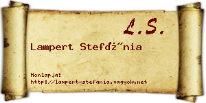 Lampert Stefánia névjegykártya